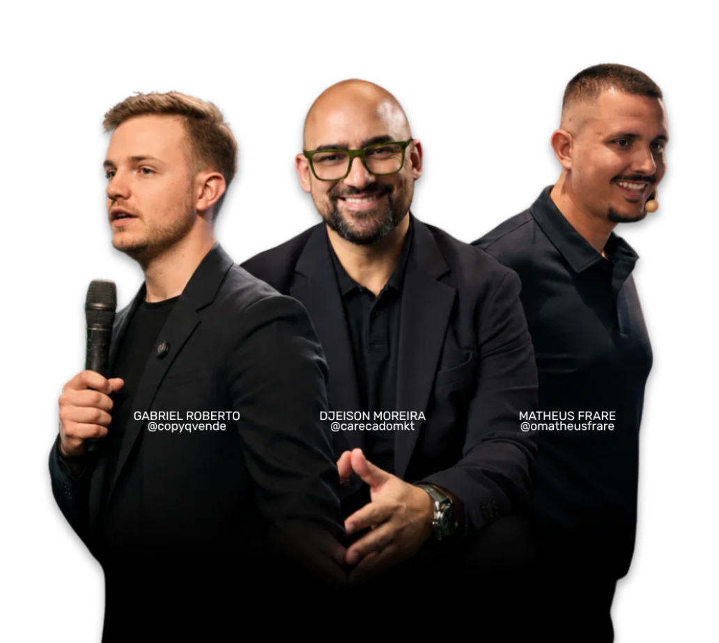 Os sócios Gabriel Roberto, Djeison Moreira e Matheus Frare